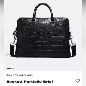 COACH Beckett portfolio

Large croco clutch sold separately in my closet.